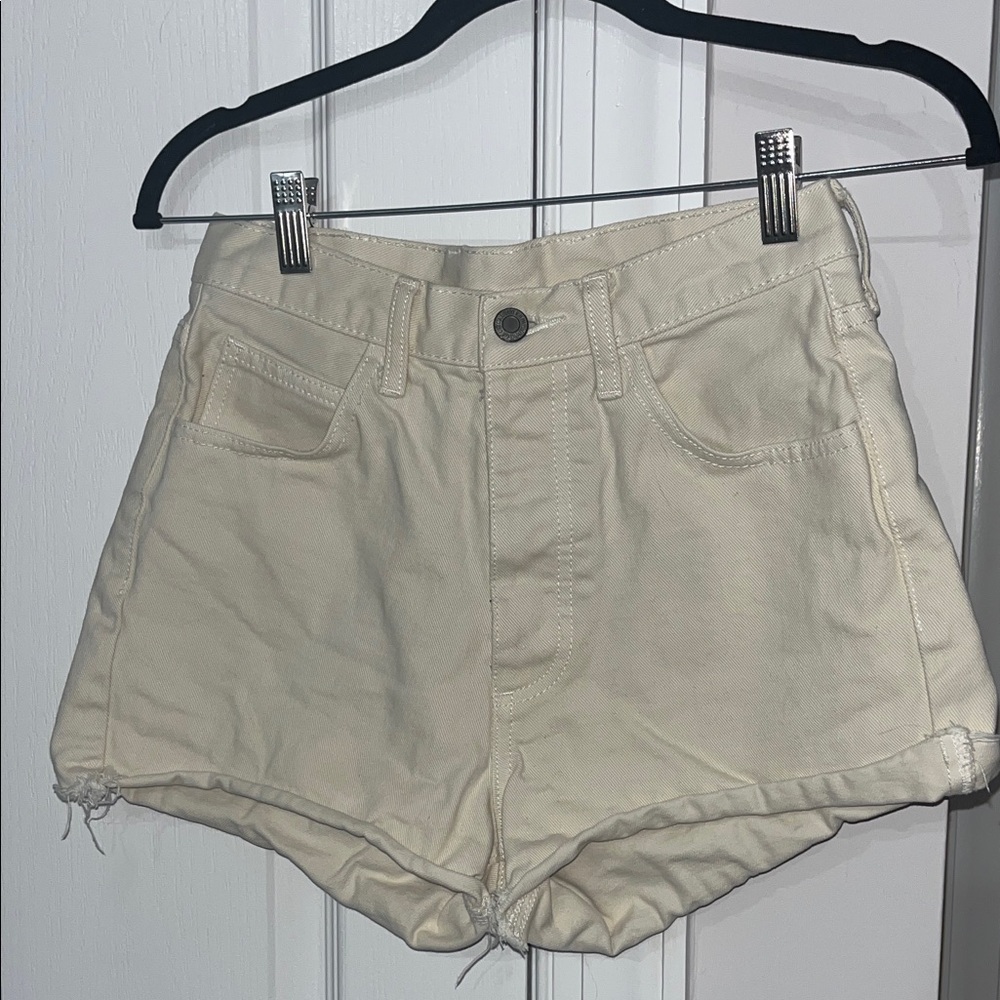 Brandy Melville J Galt ivory high rise denim shorts Size M